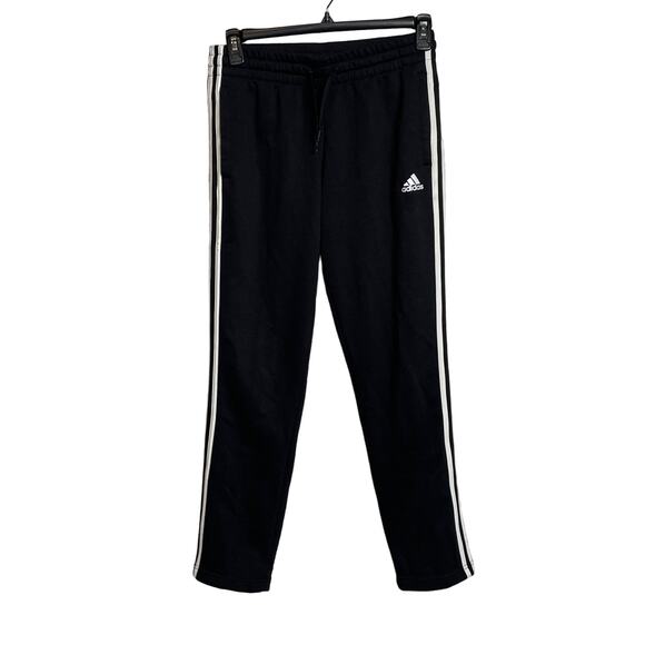 Adidas Women's Tapered Fleece Pants black/white medium - Picture 1 of 9